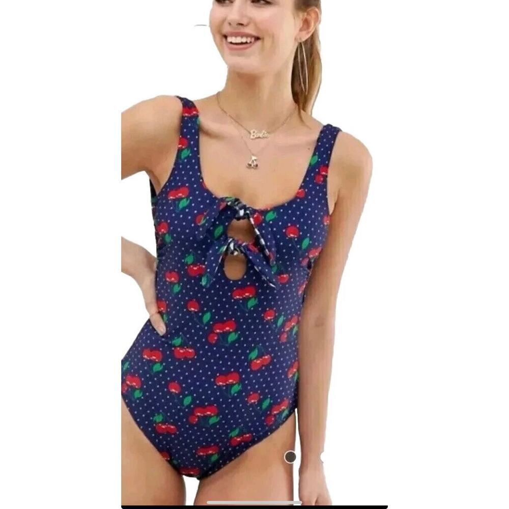 Juicy Couture BlackLabel Cherry Bomb Gingham reversible  SwimSuit S Vixen